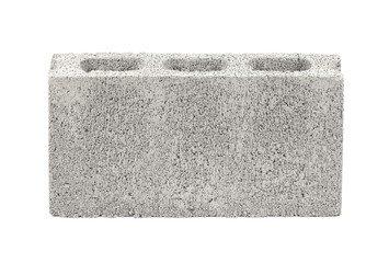 Concrete block isolated on white