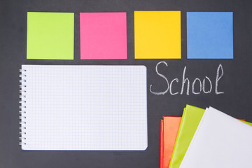 an inscription on the school board 