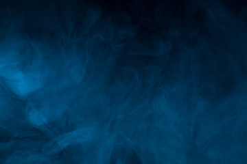 Colorful smoke close-up on a black background