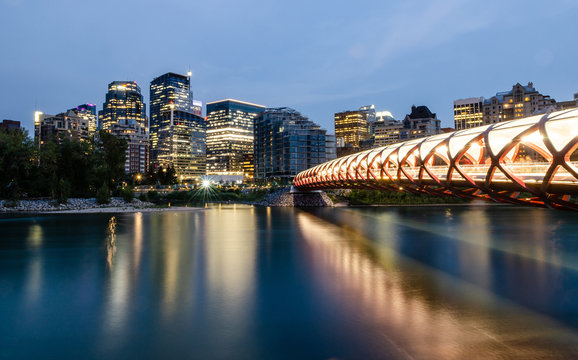 Calgary Skyline Over Bow River