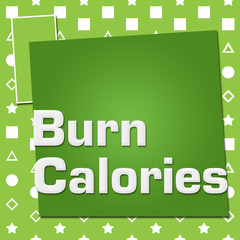 Fototapeta premium Burn Calories Green Basic Symbol Squares 
