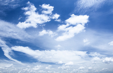 The sky is blue with white clouds.
