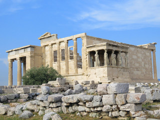 Fototapeta na wymiar Temple of Athena at Acropolis, Athens, Greece