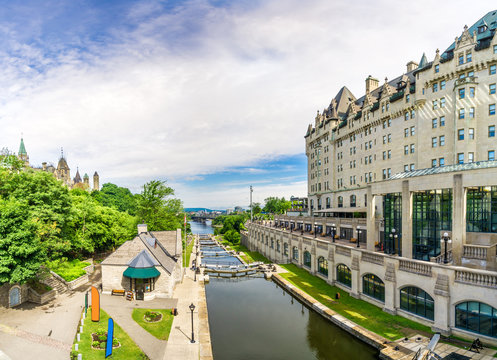 View at the Rideau Canal in Ottawa - Canada