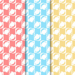 Geometric seamless pattern. Circles, square