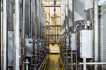 factory producing champagne