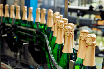 factory producing champagne