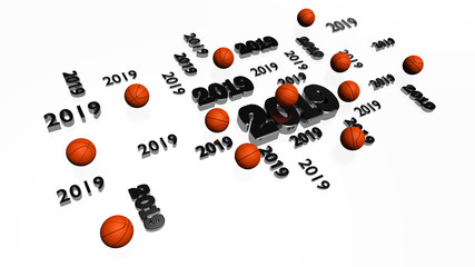 Lots of Basketball 2019 Designs with several Balls