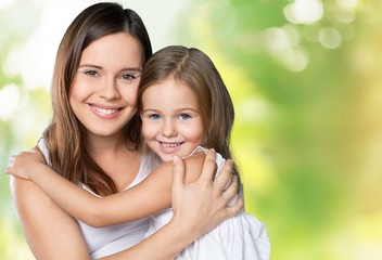 Happy Mother and daughter hugging