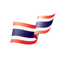 Thailand flag, vector illustration on a white background