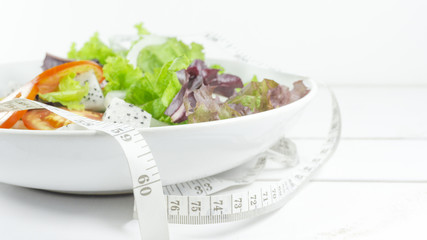 Fresh Green salad Healthy diet food concept