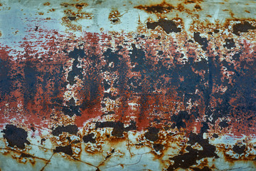 old rusty iron painted for background or texture