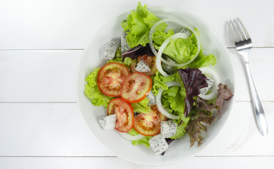 Healthy salad diet food concept.