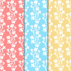 Floral seamless pattern leaves