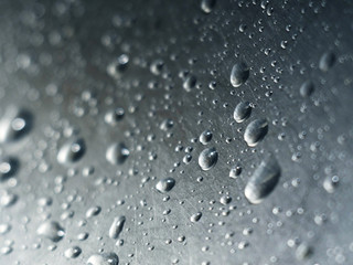  water droplets on metal