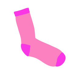  isolated, pink sock