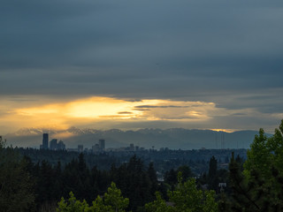 Seattle Skyline Sunset