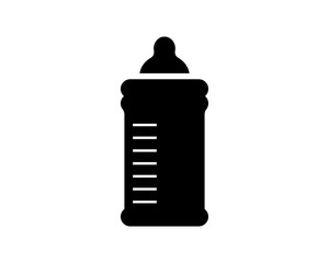 black baby bottle  image vector icon logo symbol set