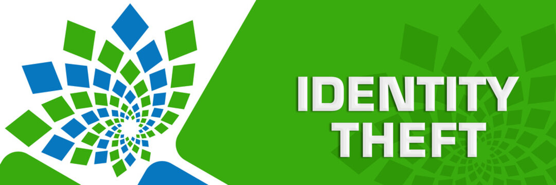 Identity Theft Green Blue Circular Rounded Squares Blue 