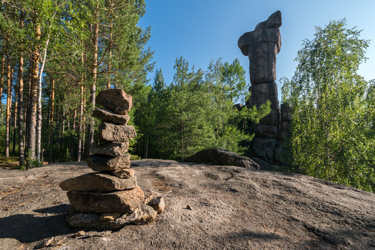 A Rock Called The Idol On The Olkha Plateau, Siberia