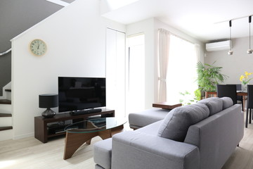 新築の家のリビング・ダイニング