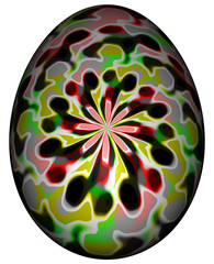3D Bild - Ei bemalt zu Ostern transparenter Background