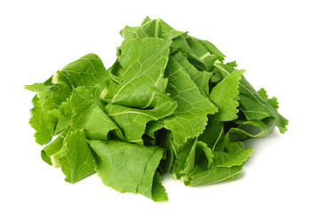 horseradish leaves isolated on a white background