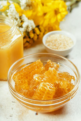 sweet honey on the table