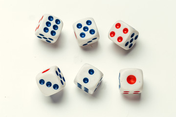 dice isolated on white background