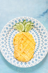 Funny Breakfast omelette look like pineapple