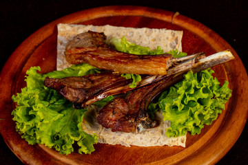 Grilled rack of lamb