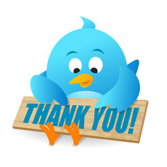 Blue Bird Thank You Announcement Notice Board