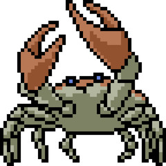 Fototapeta premium vector pixel art crab