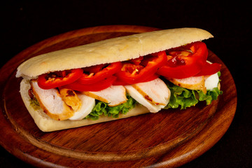 Panini with chicken breast