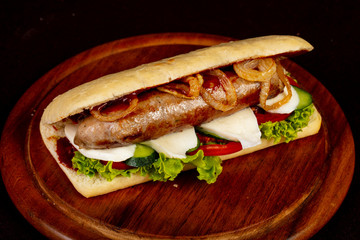 Panini with sausages