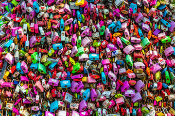 Love in padlocks in Seoul