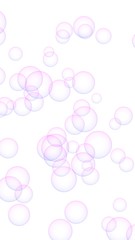 Light pastel colored background with pink bubbles. Wallpaper, texture pink balloons. 3D illustration