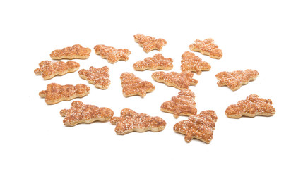 Christmas cookies Christmas trees isolated