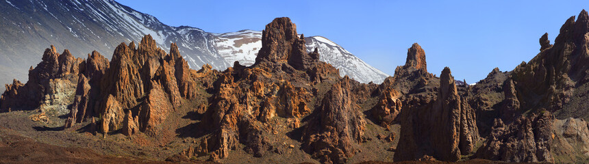 Pico del Teide, Canarias Lavalandschaft, Insel Teneriffa, Kanaren, Spanien, Europa, Panorama © Aggi Schmid