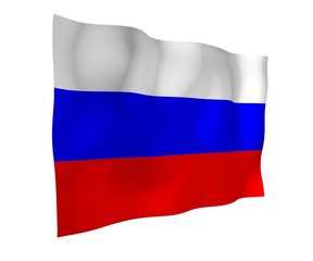 Obraz premium Waving flag of the Russian Federation. The National. State symbol of the Russia. 3D illustration