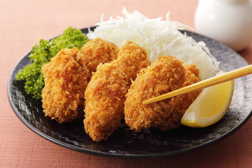 カキフライ　Japanese deep fried oysters