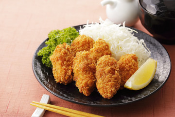 カキフライ　Japanese deep fried oysters