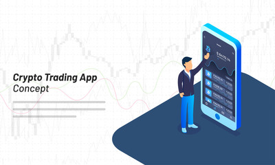 Cryptocurrencies trading, and exchange UI or UX concept for Mobile Apps.