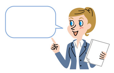 外国人　吹き出し　女性　