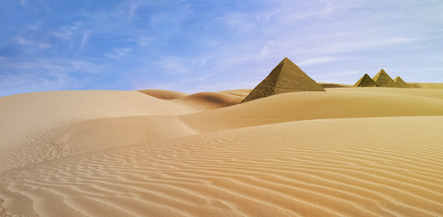 Fototapeta na wymiar egypt piramids in the desert
