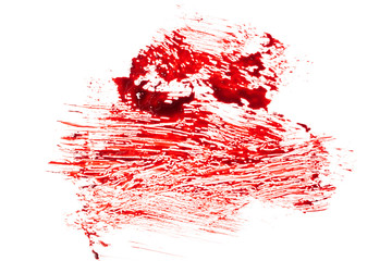 Blood splatter isolated on white background