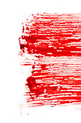Blood splatter isolated on white background
