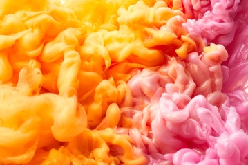 Color drop in water. Abstract background