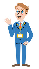 外国人　ビジネスマン　社員証　男性