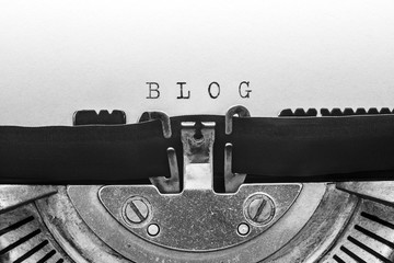Blog typed on a vintage typewriter